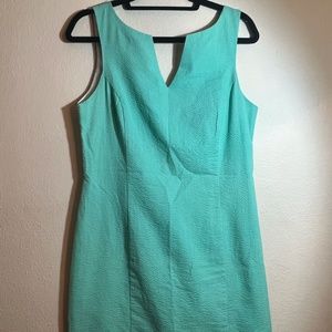 Lauren James Seersucker lime green dress